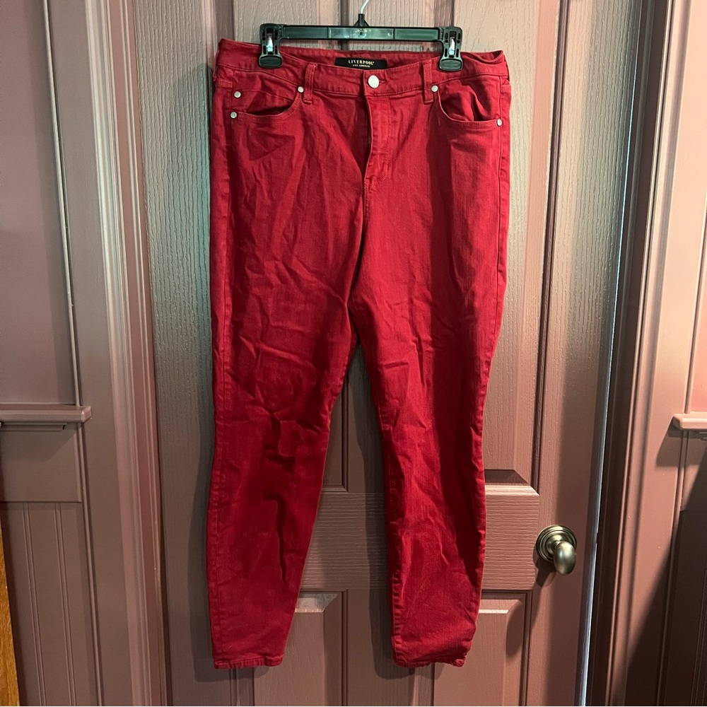 Liverpool Women's Red Skinny Jeans